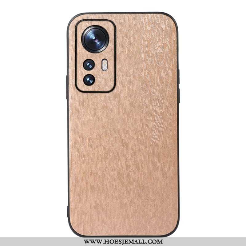 Hoesje voor Xiaomi 12 Pro Stijl Leer Houteffect