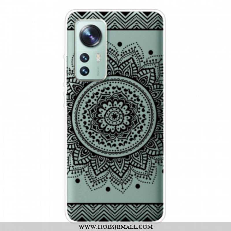 Telefoonhoesje voor Xiaomi 12 Pro Siliconen Mandala Zwart