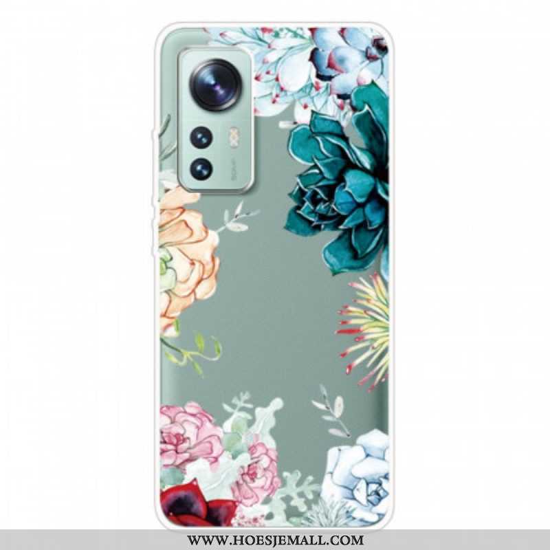 Hoesje voor Xiaomi 12 Pro Siliconen Wilde Bloemen