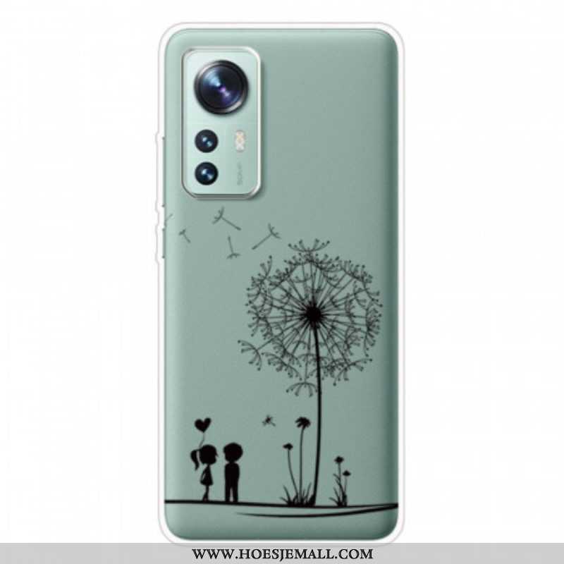 Hoesje voor Xiaomi 12 Pro Siliconen Paardebloemen