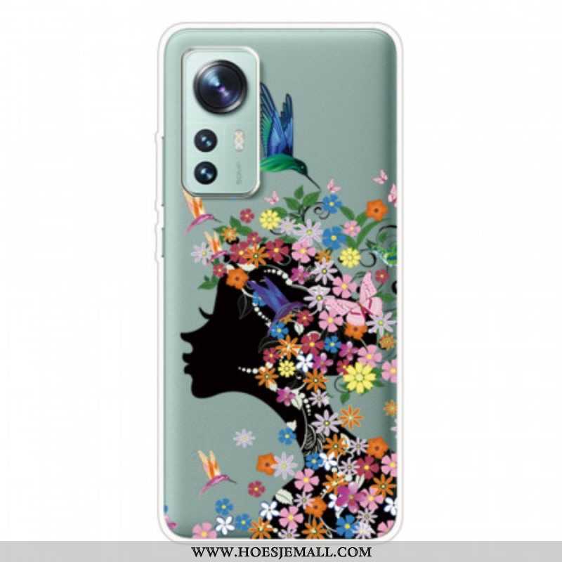 Hoesje voor Xiaomi 12 Pro Siliconen Bloemhoofd