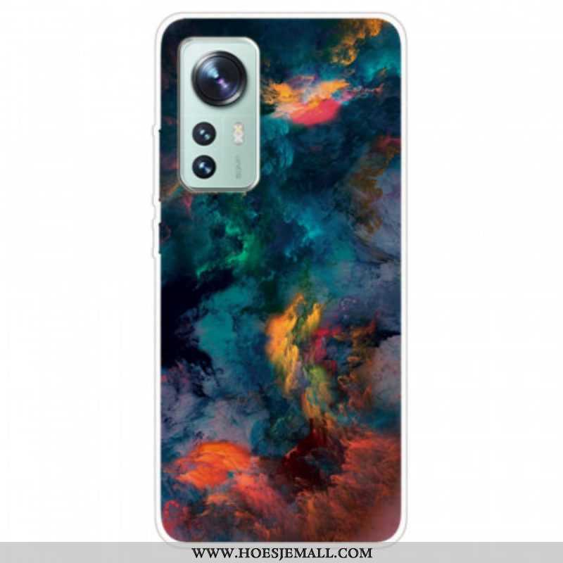 Hoesje voor Xiaomi 12 Pro Kleurrijke Cloud Silicone