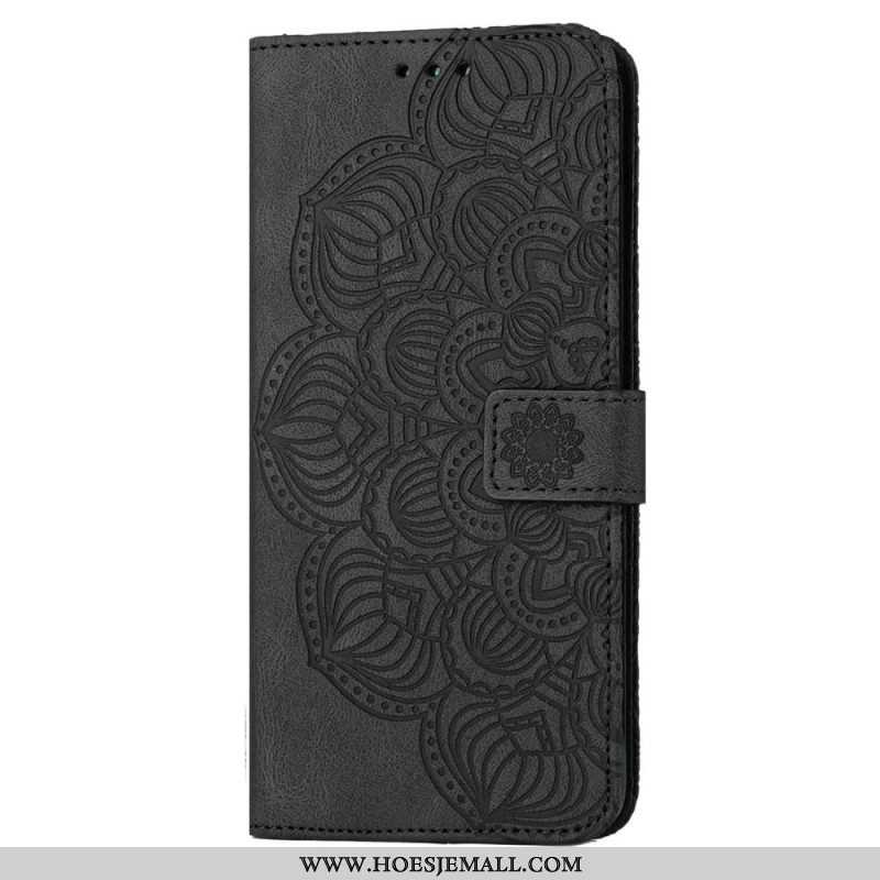 Flip Case voor Xiaomi 12T / 12T Pro Met Ketting Barokke Mandala Met Bandjes