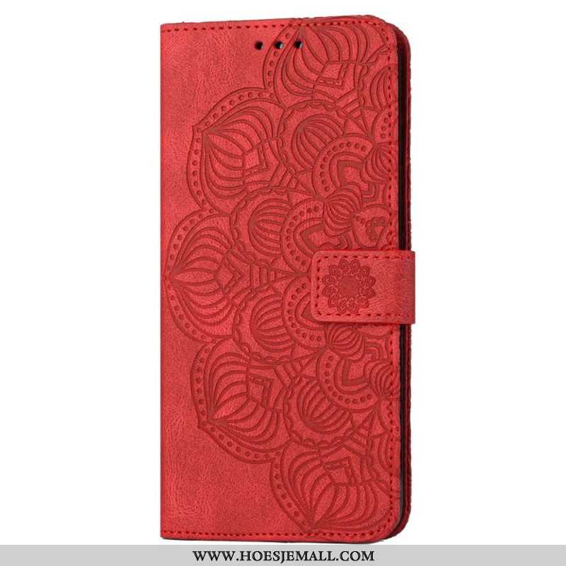 Flip Case voor Xiaomi 12T / 12T Pro Met Ketting Barokke Mandala Met Bandjes