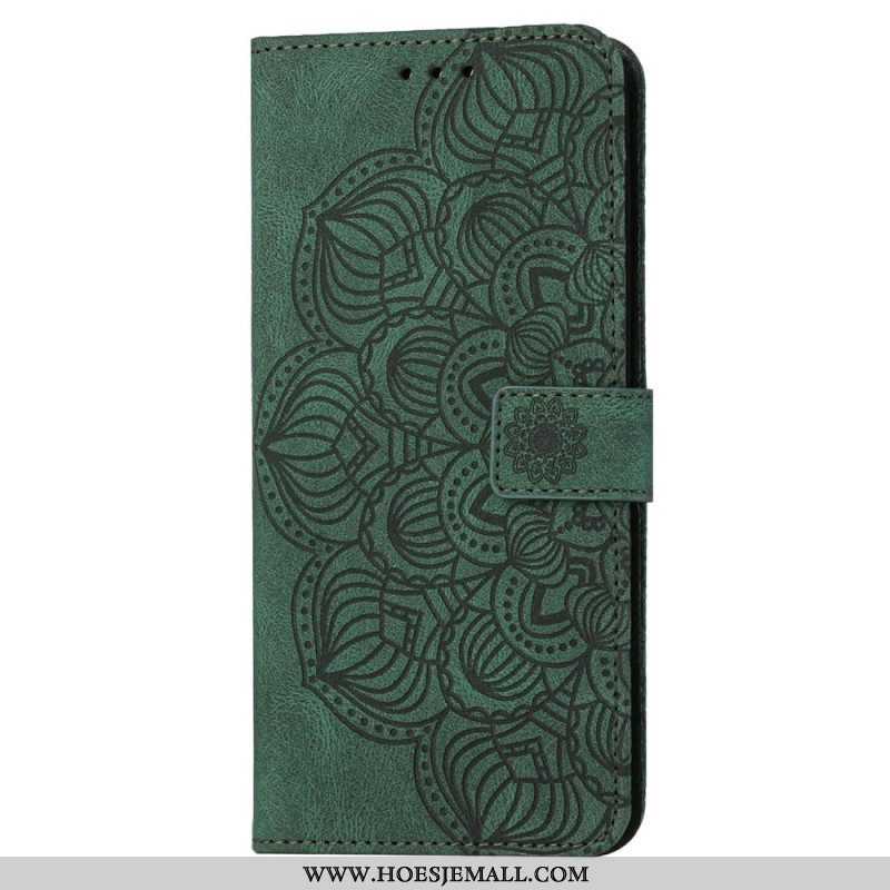 Flip Case voor Xiaomi 12T / 12T Pro Met Ketting Barokke Mandala Met Bandjes