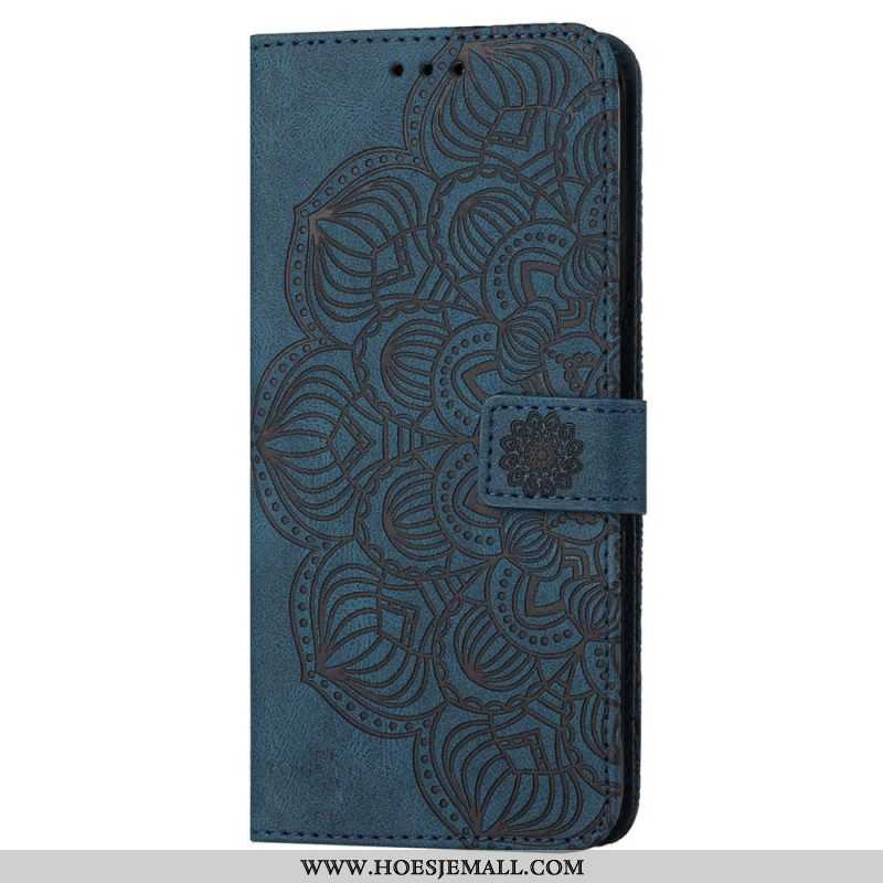 Flip Case voor Xiaomi 12T / 12T Pro Met Ketting Barokke Mandala Met Bandjes