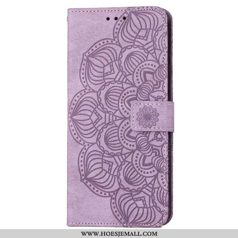 Flip Case voor Xiaomi 12T / 12T Pro Met Ketting Barokke Mandala Met Bandjes