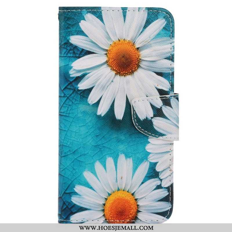 Leren Hoesje voor Xiaomi 12T / 12T Pro Met Ketting Strakke Daisy