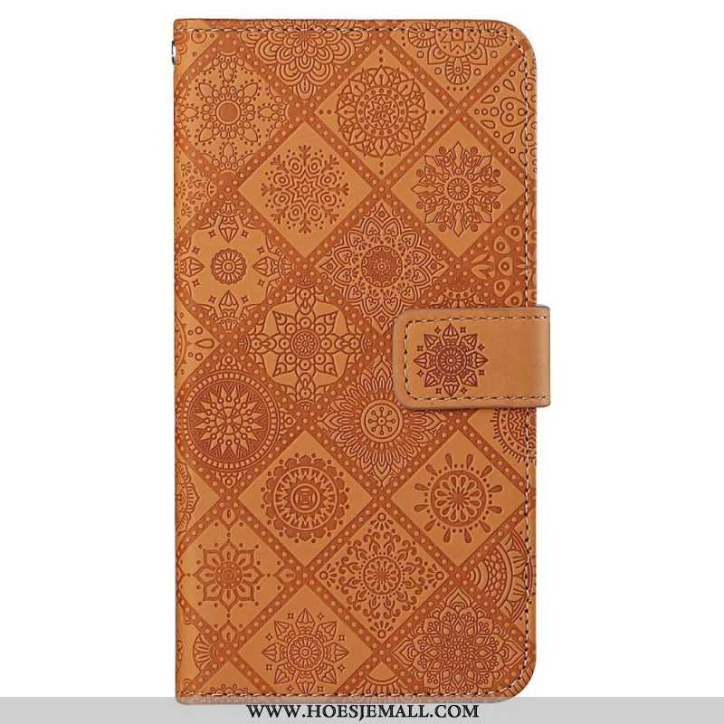 Leren Hoesje voor Xiaomi 12T / 12T Pro Bloemenpatroon