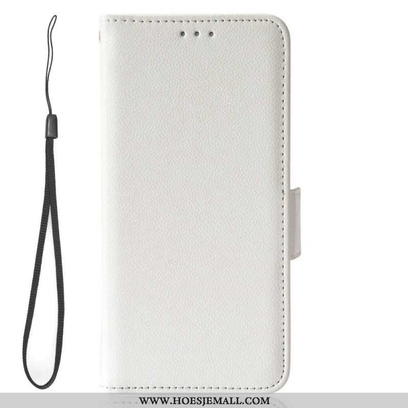 Bescherming Hoesje voor Xiaomi 12T / 12T Pro Folio-hoesje Leereffect Met Riem