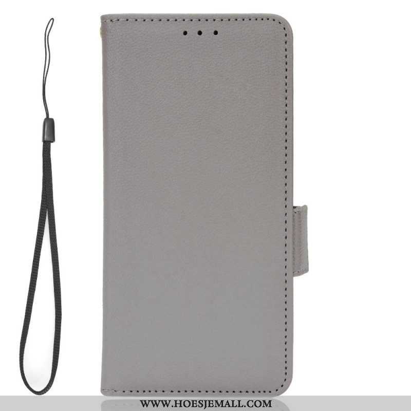 Bescherming Hoesje voor Xiaomi 12T / 12T Pro Folio-hoesje Leereffect Met Riem