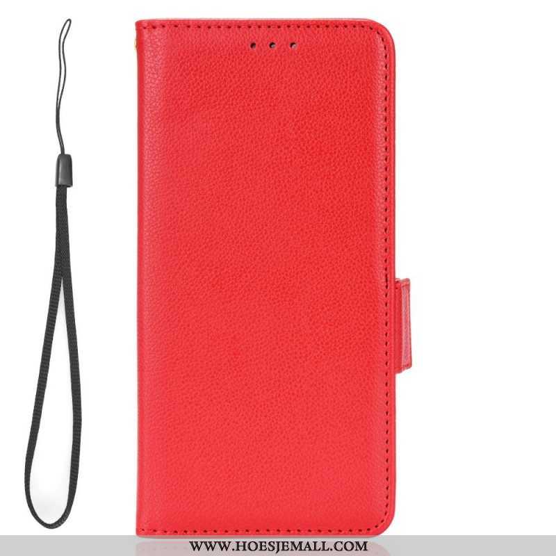 Bescherming Hoesje voor Xiaomi 12T / 12T Pro Folio-hoesje Leereffect Met Riem