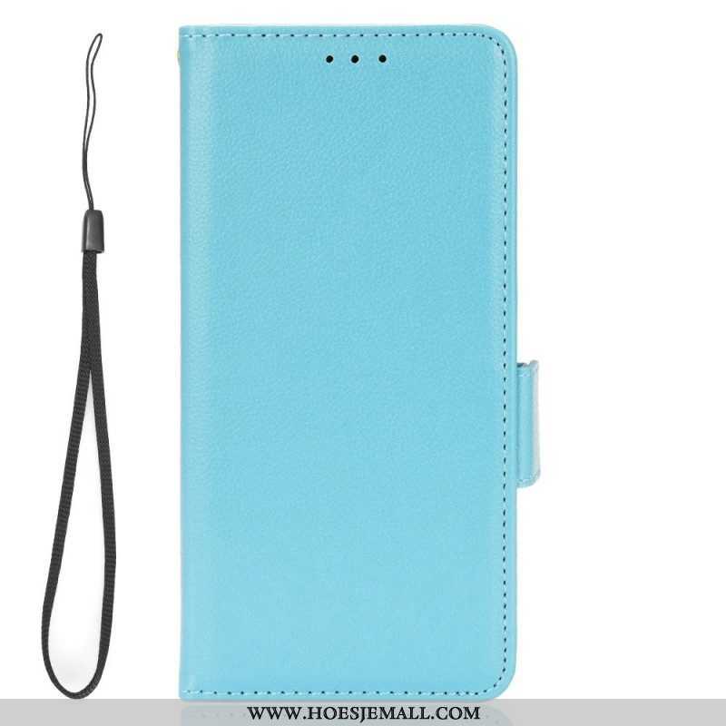 Bescherming Hoesje voor Xiaomi 12T / 12T Pro Folio-hoesje Leereffect Met Riem