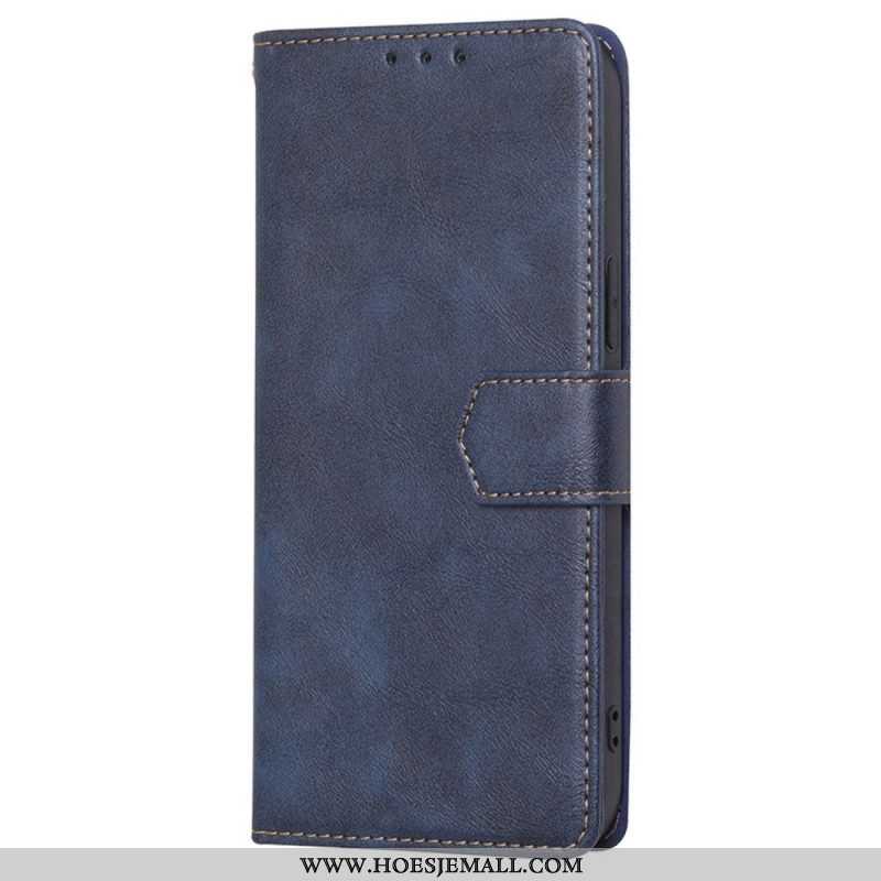 Folio-hoesje voor Xiaomi 12T / 12T Pro Couture-leereffect