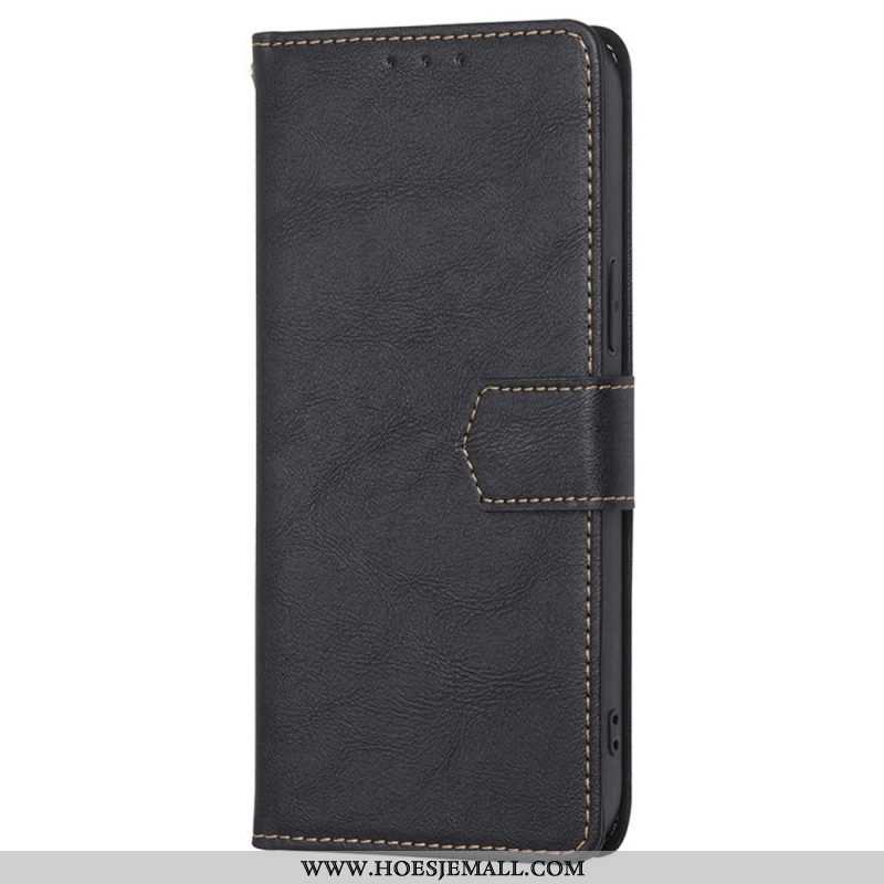 Folio-hoesje voor Xiaomi 12T / 12T Pro Couture-leereffect