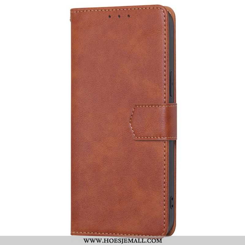 Folio-hoesje voor Xiaomi 12T / 12T Pro Couture-leereffect