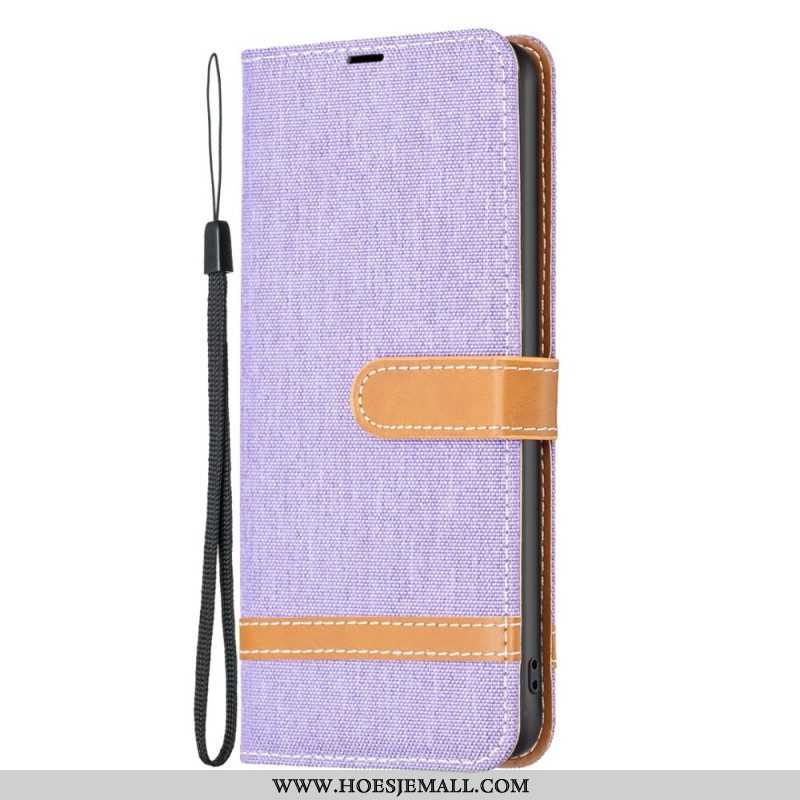 Leren Hoesje voor Xiaomi 12T / 12T Pro Met Ketting Band Van Stof En Leereffect