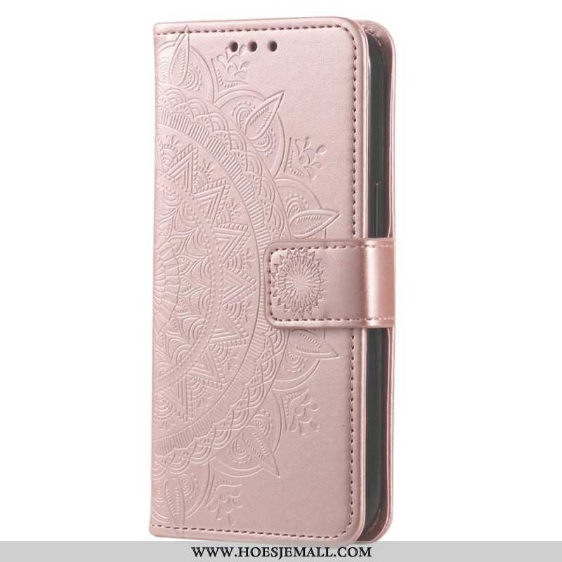 Leren Hoesje voor Xiaomi 13 Lite Mandala Zon Met Lanyard