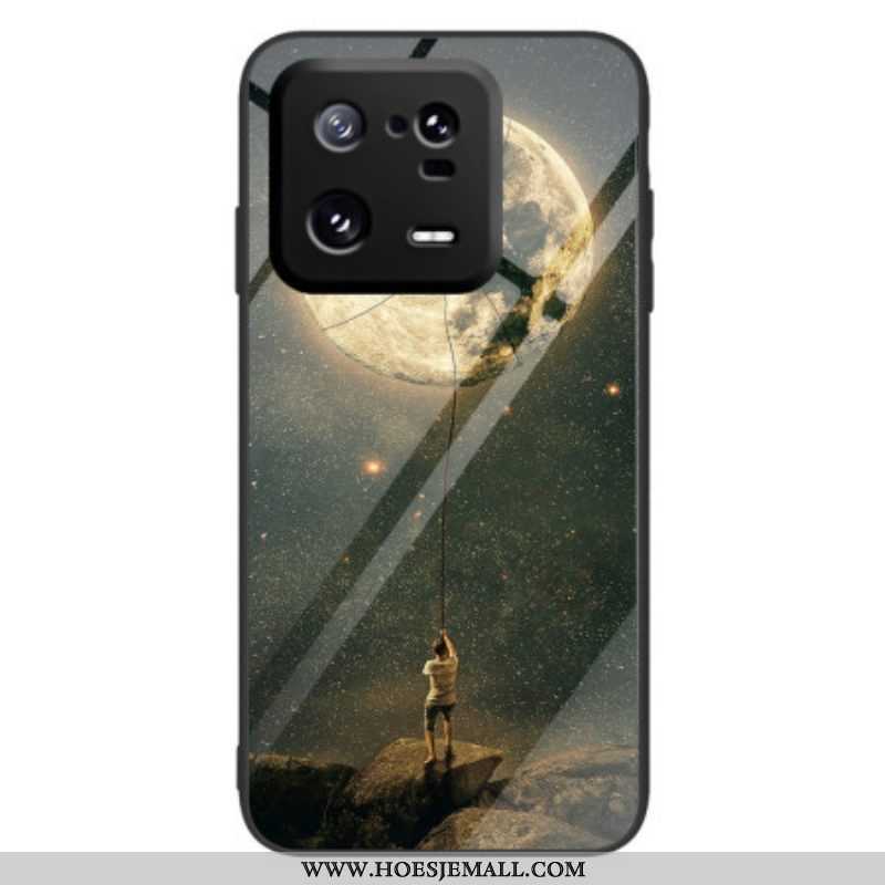 Hoesje voor Xiaomi 13 Pro Moon Man Gehard Glas