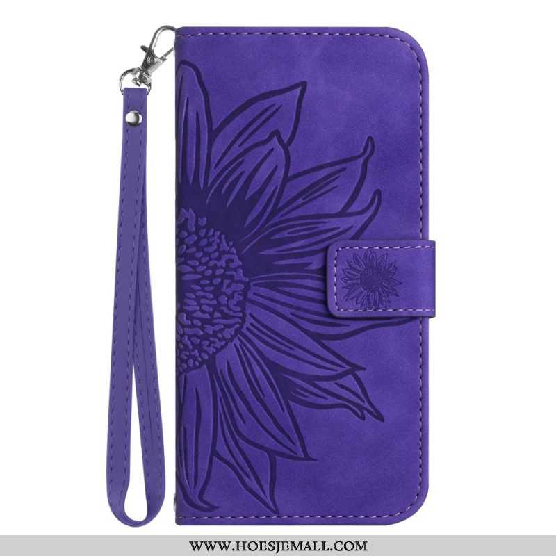 Leren Hoesje voor Xiaomi 13 Bloem Met Koord