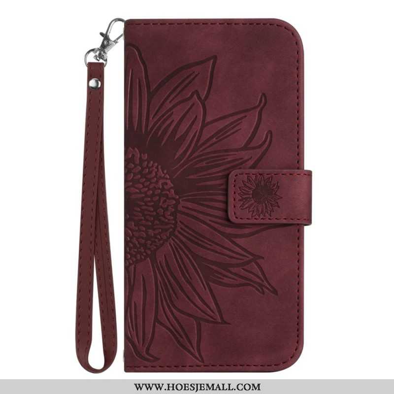 Leren Hoesje voor Xiaomi 13 Bloem Met Koord