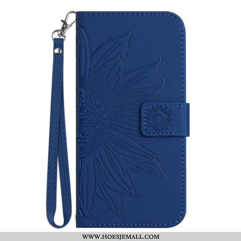 Leren Hoesje voor Xiaomi 13 Bloem Met Koord