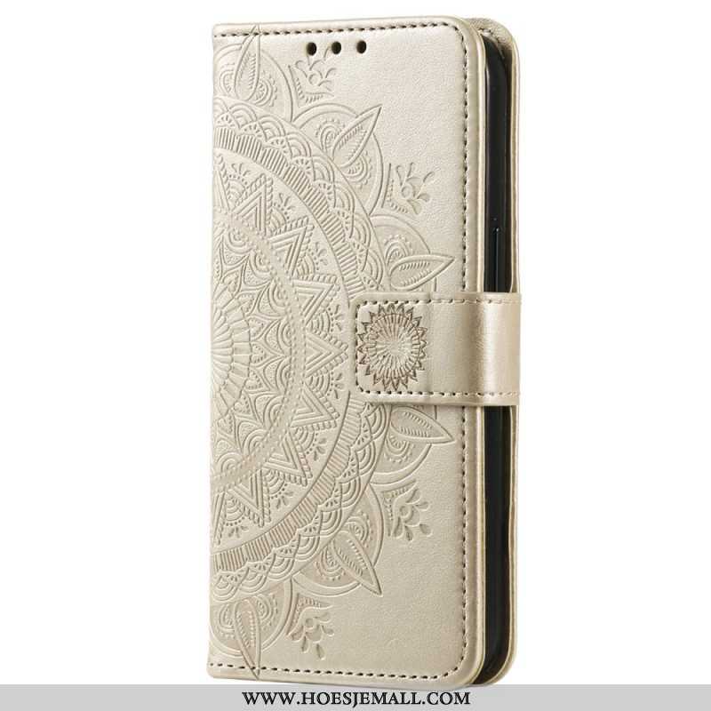 Leren Hoesje voor Xiaomi 13 Mandala Zon Met Lanyard