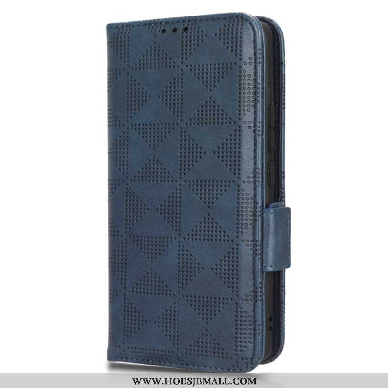 Leren Hoesje voor Xiaomi 13 Driehoeken Met Lanyard