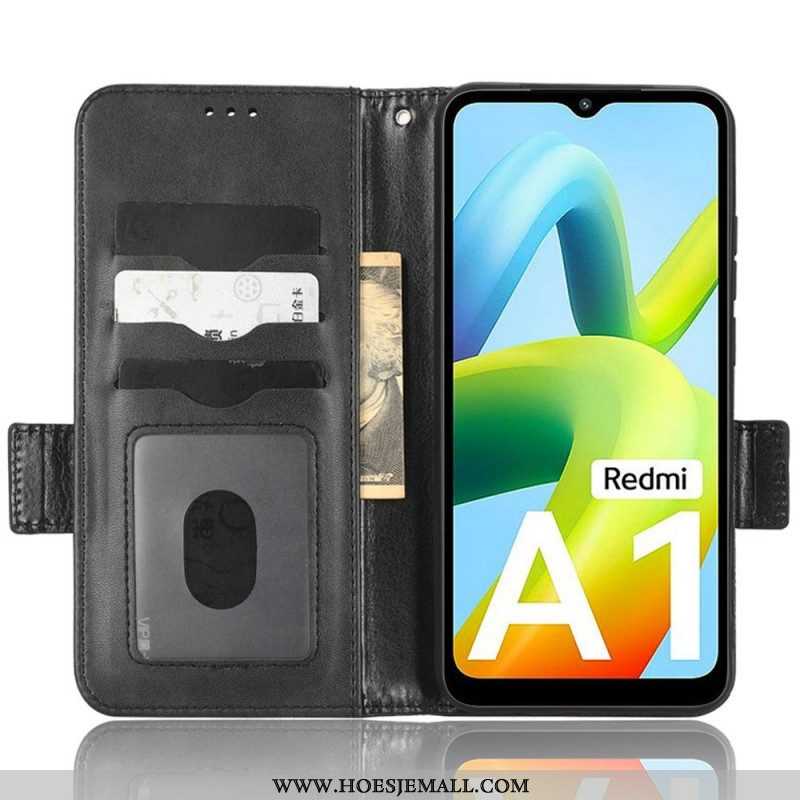 Leren Hoesje voor Xiaomi Redmi A1 Driehoeken Met Lanyard