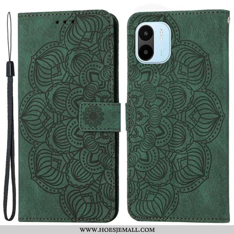 Folio-hoesje voor Xiaomi Redmi A1 Met Ketting Strakke Mandala