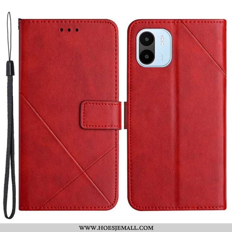 Leren Hoesje voor Xiaomi Redmi A1 X Design Geo Lederen Stijl