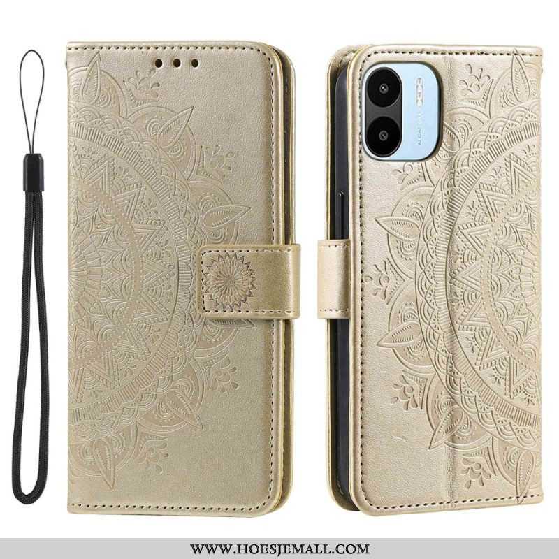 Leren Hoesje voor Xiaomi Redmi A1 Zon Mandala