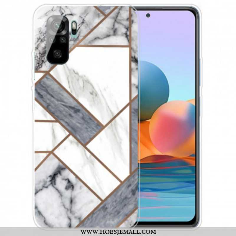 Hoesje voor Xiaomi Redmi Note 10 / 10S Marmer Met Intense Geometrie