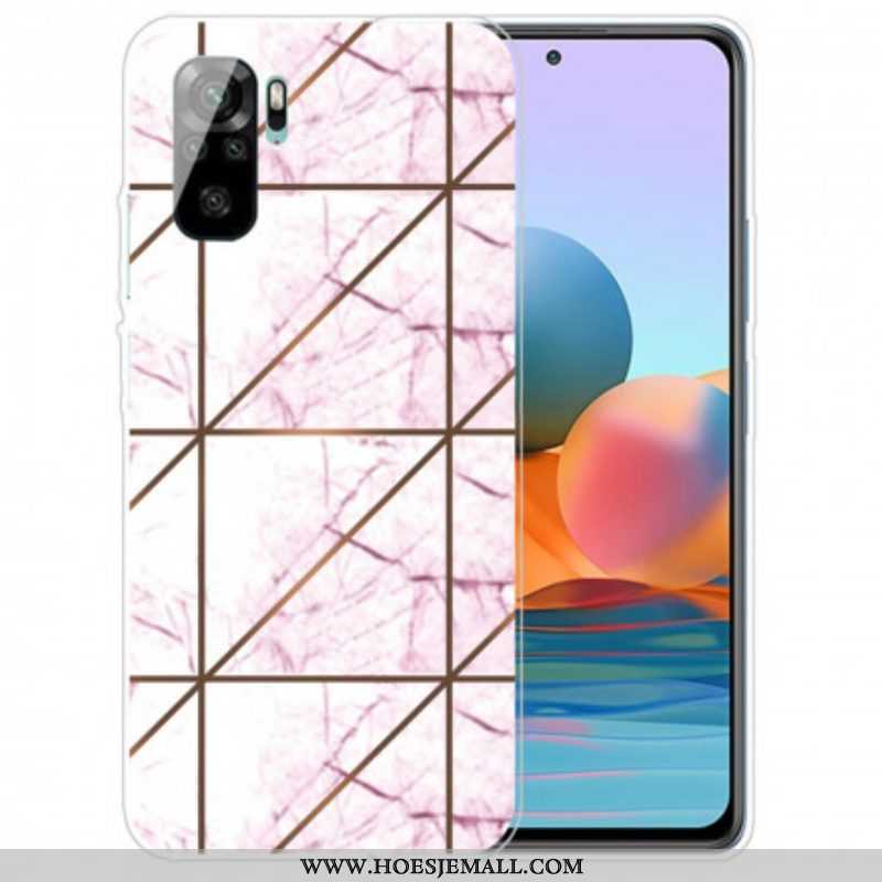 Hoesje voor Xiaomi Redmi Note 10 / 10S Marmer Met Intense Geometrie