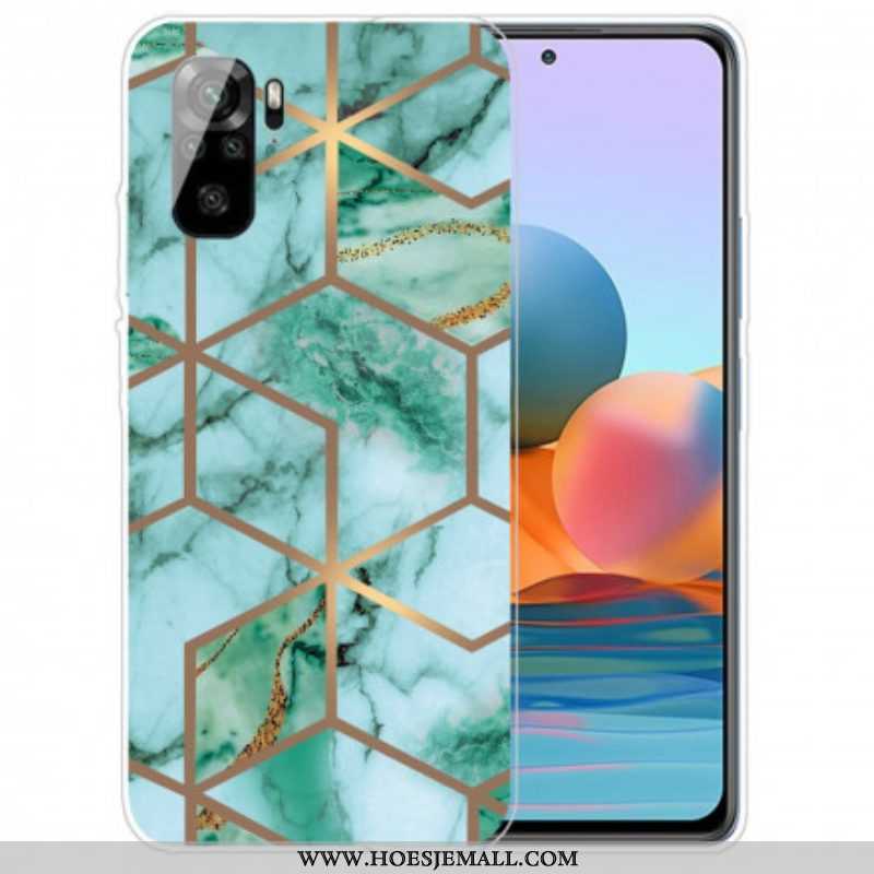 Hoesje voor Xiaomi Redmi Note 10 / 10S Marmer Met Intense Geometrie