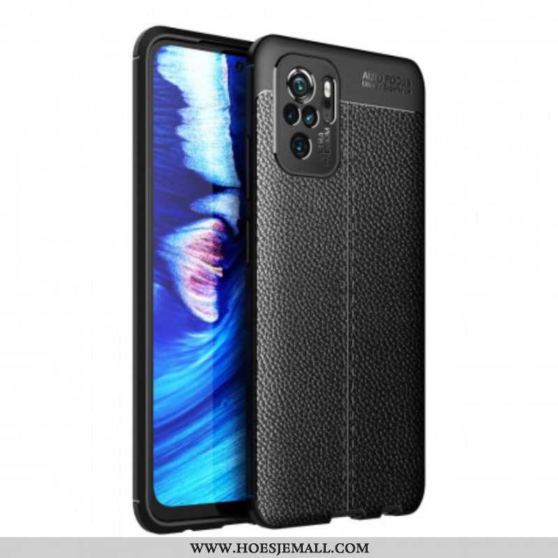 Hoesje voor Xiaomi Redmi Note 10 / 10S Ledereffect Litchi Dubbele Lijn