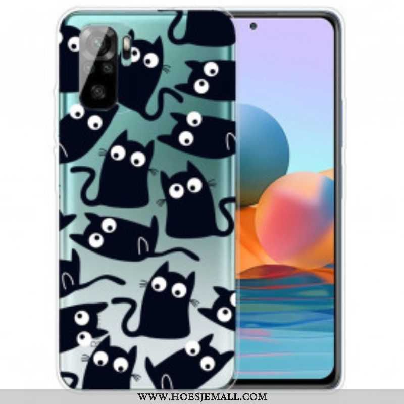 Hoesje voor Xiaomi Redmi Note 10 / 10S Meerdere Zwarte Katten