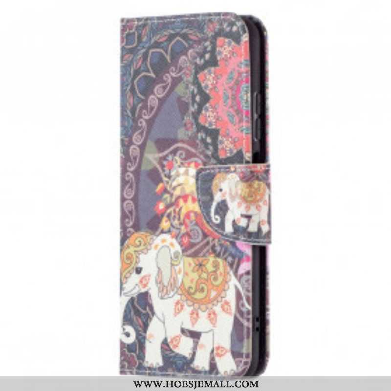 Folio-hoesje voor Xiaomi Redmi Note 10 / 10S Indische Olifanten