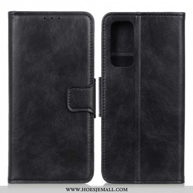 Folio-hoesje voor Xiaomi Redmi Note 10 / 10S Omkeerbare Sluiting Met Leereffect