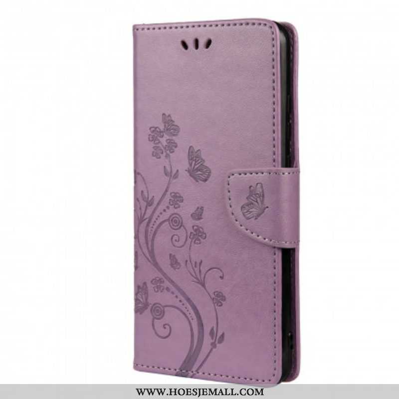 Folio-hoesje voor Xiaomi Redmi Note 10 / 10S Aziatische Vlinders En Bloemen