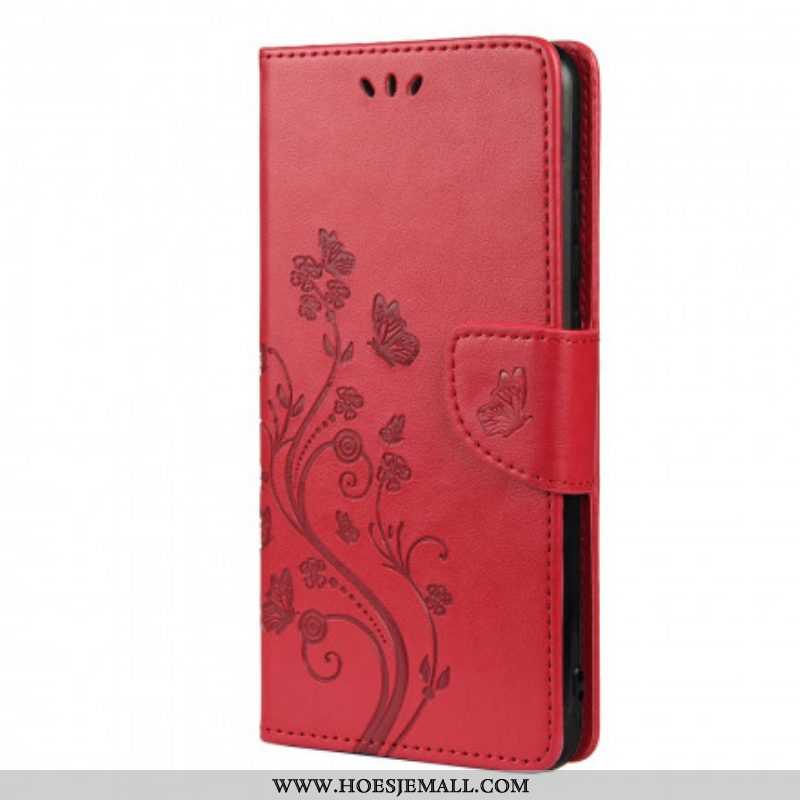 Folio-hoesje voor Xiaomi Redmi Note 10 / 10S Aziatische Vlinders En Bloemen