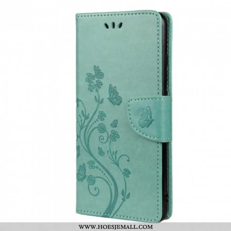 Folio-hoesje voor Xiaomi Redmi Note 10 / 10S Aziatische Vlinders En Bloemen