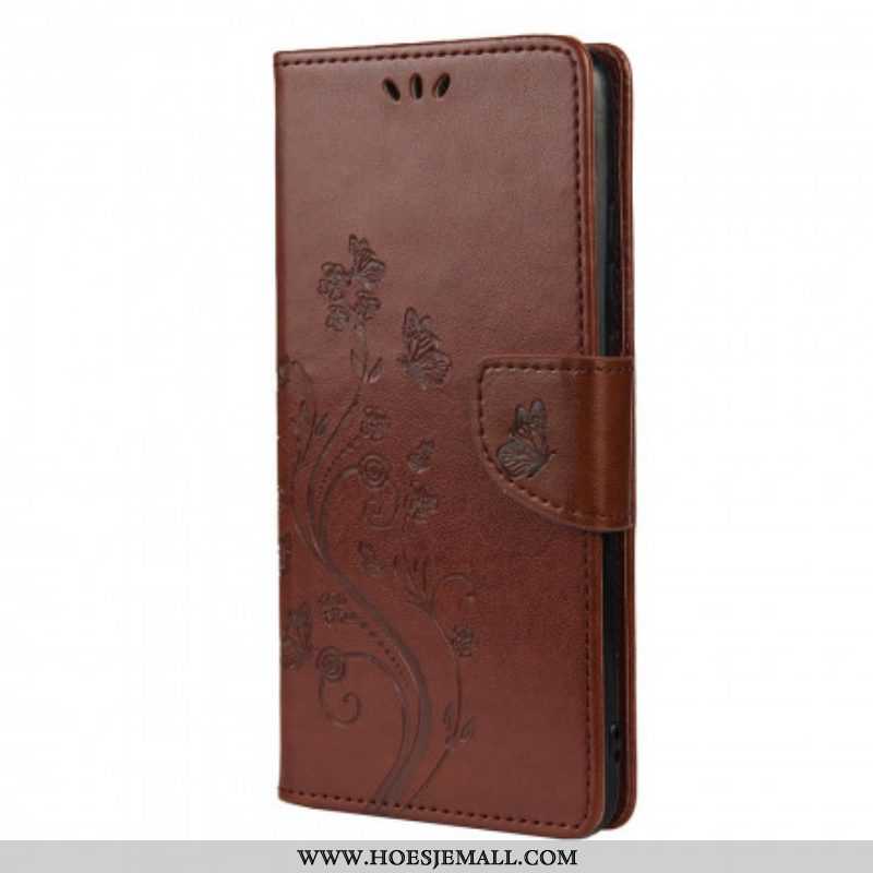 Folio-hoesje voor Xiaomi Redmi Note 10 / 10S Aziatische Vlinders En Bloemen