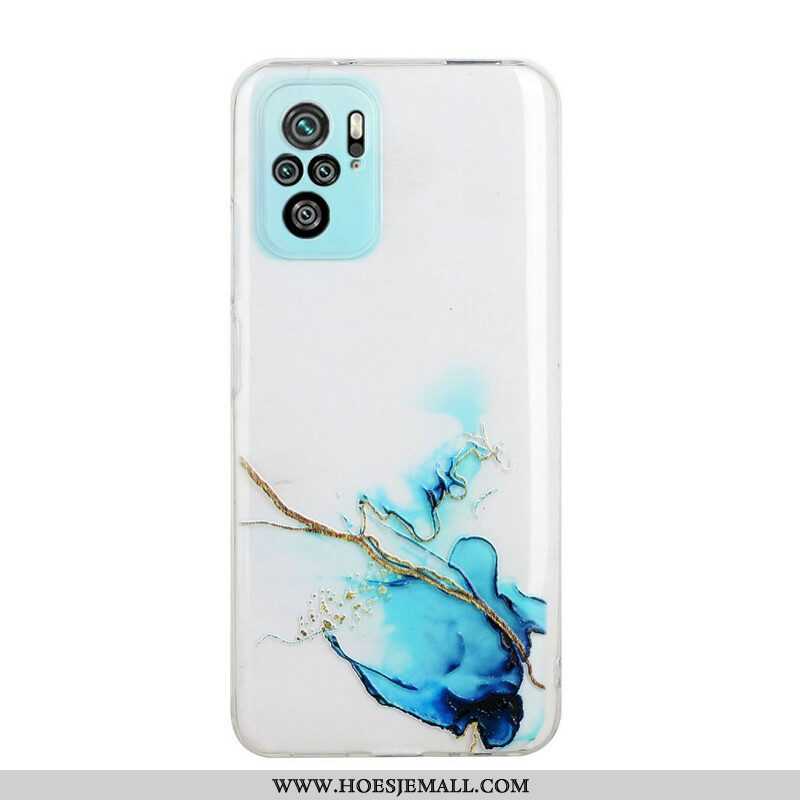 Hoesje voor Xiaomi Redmi Note 10 / 10S Siliconen Marmereffect