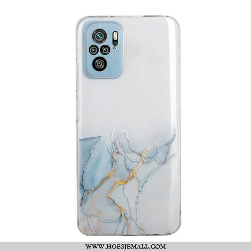 Hoesje voor Xiaomi Redmi Note 10 / 10S Siliconen Marmereffect