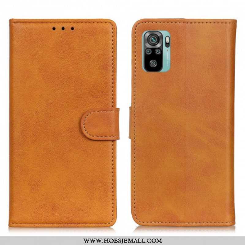 Folio-hoesje voor Xiaomi Redmi Note 10 / 10S Retro Mat Leereffect