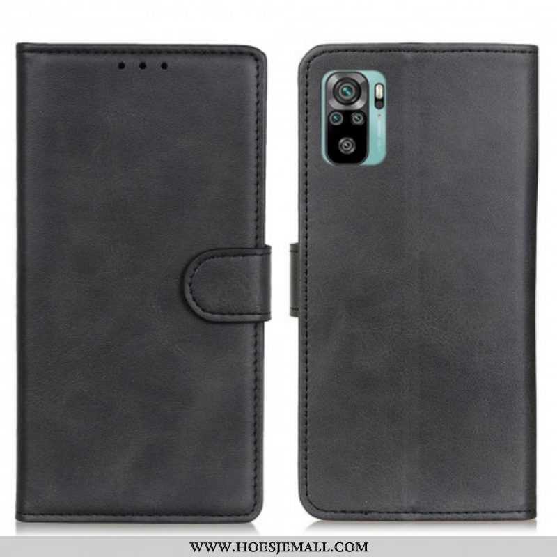 Folio-hoesje voor Xiaomi Redmi Note 10 / 10S Retro Mat Leereffect