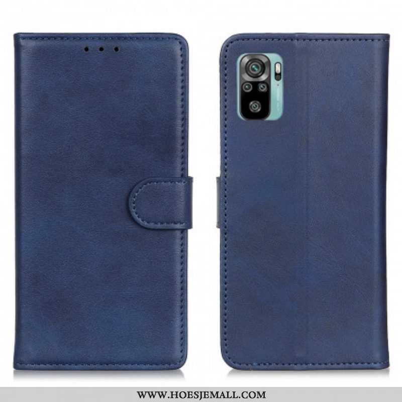 Folio-hoesje voor Xiaomi Redmi Note 10 / 10S Retro Mat Leereffect