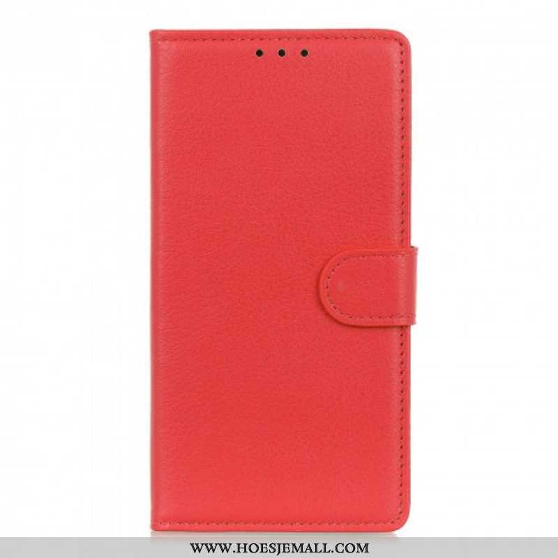 Folio-hoesje voor Xiaomi Redmi Note 10 / 10S Premium Litchi-leereffect