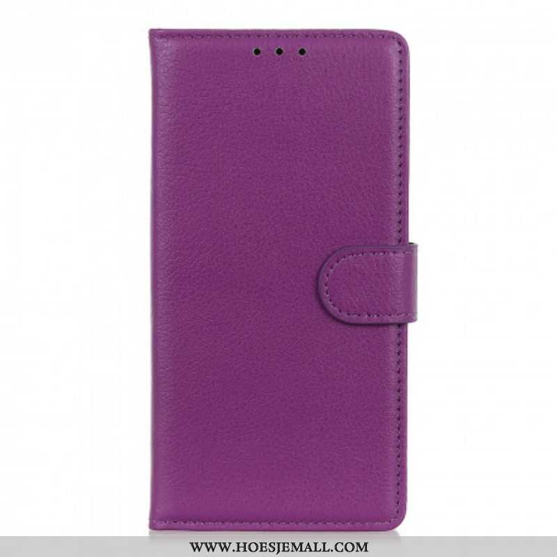 Folio-hoesje voor Xiaomi Redmi Note 10 / 10S Premium Litchi-leereffect